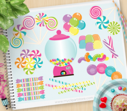 Clipart - Candyland / Sweets by MyClipArtStore | TpT