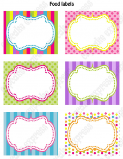 Candy Shoppe Birthday Party PRINTABLE Food Labels pink green blue ...