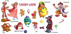 Candy Land Board Game Characters (Modern) | Let's Party: Game Night ...