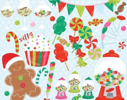 80% OFF SALE Candy clipart commercial use, candy land vector ...