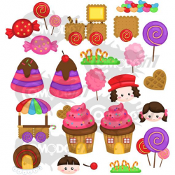 Candyland Fantasy - Clipart Commercial Use Vector Graphic Digital ...