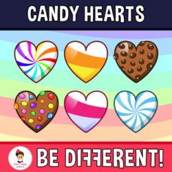 Candy Hearts Clipart (Candyland)