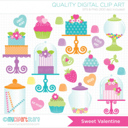 Clipart Sweet Valentine candyland clipart sweets clipart