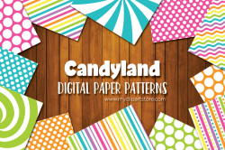 Candy Land Digital Pattern - Premium Digital Patterns by MyClipArtStore