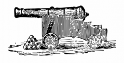 Cannon Clipart Gunpowder - Medieval Cannon Drawing ...