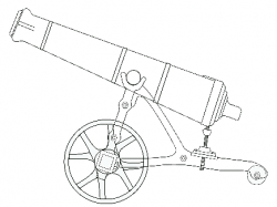 28+ Collection of Cannon Gun Drawing | High quality, free cliparts ...