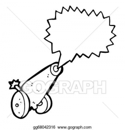 Stock Illustrations - Cartoon cannon firing. Stock Clipart ...