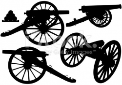 Cannon Silhouettes royalty-free stock vector art | Silhouette ...