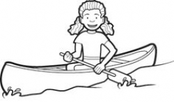Free Canoe Clip Art Black and White Outline | Retirement Party ...