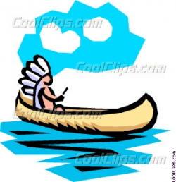 Indian canoe Vector Clip art