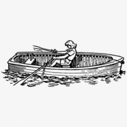 Canoe Clipart Water Vehicle - Boat Oars Black And White ...