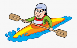 Latest Kayak Canoe Clip Art People Rowing In The River ...