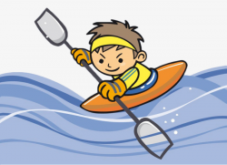 The Canoe On The River, River Water, Hand Painted, Cartoon PNG Image ...