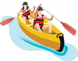 Canoe Kayak With Two premium clipart - ClipartLogo.com