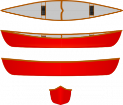 Red Canoe, Multiple Views Clip Art at Clker.com - vector clip art ...
