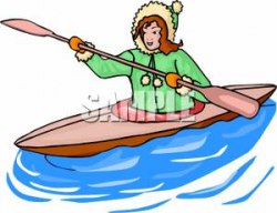 A Girl Rowing a Kayak | Clipart Panda - Free Clipart Images