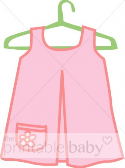 Pink Dress Clipart | Baby Clothing Clipart