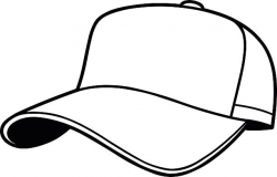 Baseball Hat Clipart Black And White - Letters