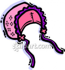 A Pink Baby Bonnet Royalty Free Clipart Picture