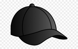 Nike Clipart Cap - Black Baseball Cap Cartoon - Png Download ...