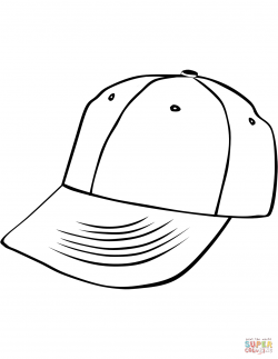 Baseball Cap Coloring Page – Color Bros