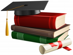 Graduation Cap Books and Diploma PNG Clipart | nn | Pinterest | Cap ...