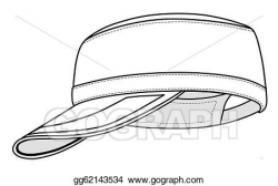 Vector Art - Military cap. Clipart Drawing gg62143534 - GoGraph