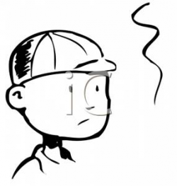 A Retro Cartoon of a Boy Wearing a Baseball Cap - Royalty Free ...