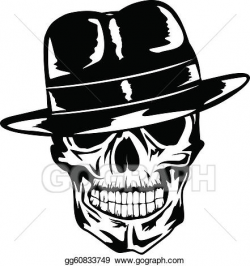 Vector Illustration - Skull in hat gangster. EPS Clipart gg60833749 ...