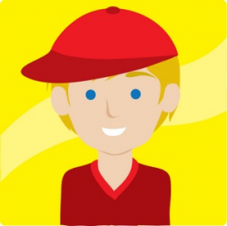 Boy Clipart Image - Clip art image of a blue eyed boy wearing red ...