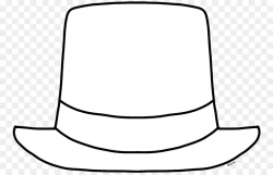 Top hat Black and white Clip art - Hat Outline Cliparts png download ...