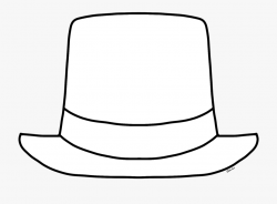 free} Blank New Year Top Hat Clip Art - Outline Of A Hat ...