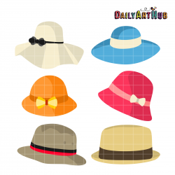 Cute Summer Hats Clip Art Set – Daily Art Hub – Free Clip Art Everyday