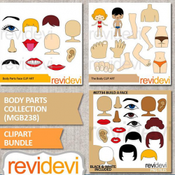 Commercial use clip art / Body parts collection clipart bunde