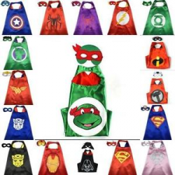 Children Superhero Cape Comic Book Hero Fancy Mask Kids Dress ...