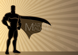 Superhero Background - Vector Cartoon Clipart Illustration. super ...