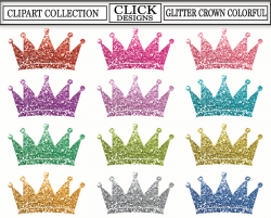 CROWN GLITTER COLORFUL ClipArt: Glitter Sparcle Red Pink Lilac