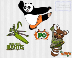 Kung Fu Panda SVG, (svg - dxf - png) Kung fu panda clipart, kung fu ...