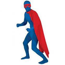 O) Mens Superhero Cape Long Outfit Accessory for Superhero Fancy ...