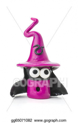 Stock Illustration - Handmade modeling clay figure with mask and ...