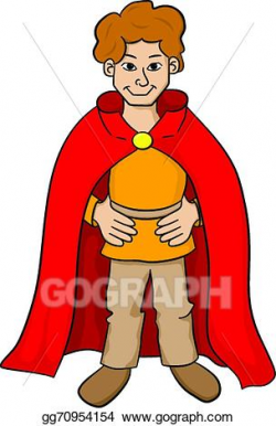 EPS Vector - Squire with red cape. Stock Clipart Illustration ...