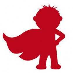 Superhero silhouette of little boy with cape. Links to Knox's ...