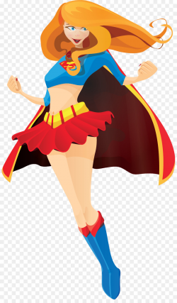 Supergirl Female Cartoon Clip art - Superhero Girl Cliparts png ...