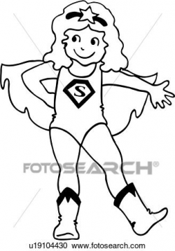 superwoman clip art clipart of cape child children costume girl ...