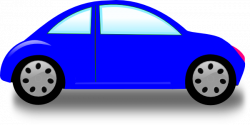 Blue Cartoon Car Clipart