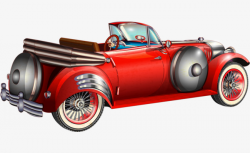 Red Convertible Car, Red, Car, Cartoon PNG Image and Clipart for ...