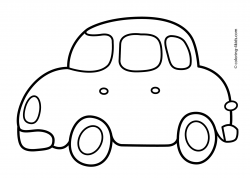 Simple car transportation coloring pages for kids, printable free ...