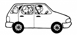 Family Car Clipart Black And White | happyeasterfrom.com