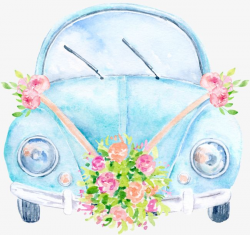 Wedding Car, Wedding Clipart, Car Clipart, Flowers PNG ...