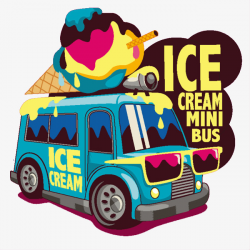 Cartoon Ice Cream Cars, Ice Cream, Cartoon Car, Sunglasses PNG Image ...